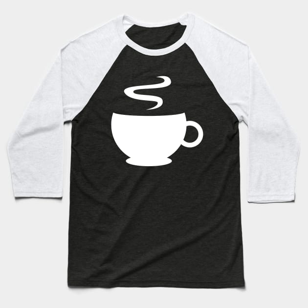 Minimal Coffee Cup Baseball T-Shirt by InvesTEEgator1